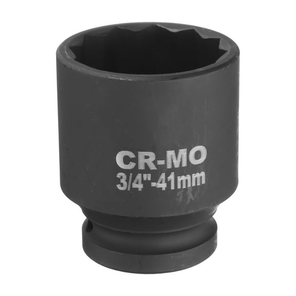 Uxcell 3/4-Inch Drive 12 Point Impact Socket 41mm Metric Spindle Axle Nut Socket Driver Wrench for Auto Repair Easy Removal