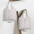 thumbnail image 3 of Xecao's Playing Rabbit Canvas Tote Bag is a versatile choice for women, serving as a stylish beach bag, shopping bag,and reusable grocery bag., 3 of 5