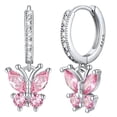 thumbnail image 1 of Pendientes de aro para las mujeres de la moda de joyería de cobre con cristales de colores Elegante Dainty Everyday Wear Accesorios de moda Idea, 1 of 3