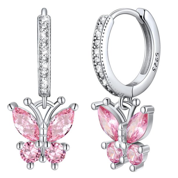 Pendientes de aro para las mujeres de la moda de joyería de cobre con cristales de colores Elegante Dainty Everyday Wear Accesorios de moda Idea