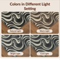 thumbnail image 7 of Design&I 8'x10' Washable Area Rug Extra Large Skid-Resistant Low Profile Abstract Asymmetrical Curves Bold Lines Crisp Lightweight Minimalist for Living Room, Family, 7 of 7