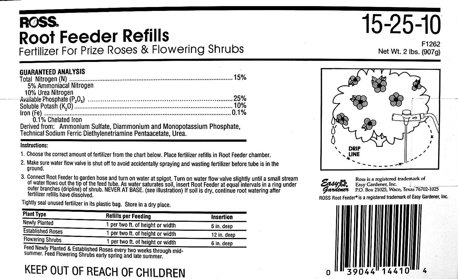 Ross Rose Flowering Shrubs Fertilizer Refills For Ross Root