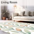 thumbnail image 2 of ODIKA 3'x5' Machine Washable Non-Slip Area Rug, Vintage Nautical Shell and Seagrass with Classic Charm High Traffic Rug with Pad, Ivory, 729612, 2 of 8