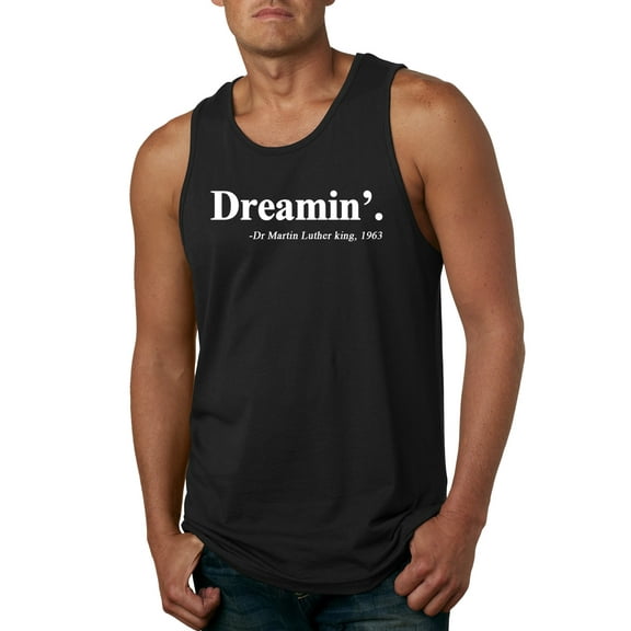 Dreamin' Dr Martin Luther King Jr. 1963 Mens Graphic Tank Top, Black, Small