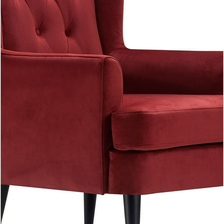 Elle Decor - Traditional Wing Chair - French Burgundy
