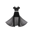 thumbnail image 2 of renvena Kids Flower Girls Lace Dresses Off Shoulder Spaghetti Straps Chiffon Romper Gown Evening Dance Wear, 2 of 7