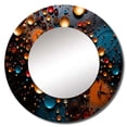 thumbnail image 2 of Designart "Capturing Moments in Motion with a Watch" Fashion Rund Mirror For Wall Decor - Large Gold Round Printed Mirror -Glam Round Living Room Mirror - 36" x 36", 2 of 6