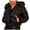 Black, variant on Dealovy Women Cropped Puffer Jackets Zip up Hooded Quilted Jackets Long Sleeve Outerwear with Pockets