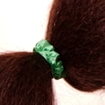 thumbnail image 3 of Amelia Beauty, Green Satin Scrunchies, 2.25in Diameter, Gentle on Hair, Strong Hold, No Snag, No Dents or Creases. 12 Pack, 3 of 8