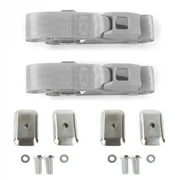 Standard 2 Point Gray & Grey Lap Bucket Seat Belt Kit with Bracketry for Jeep Cherokee 1984-2001 - 2 Belts