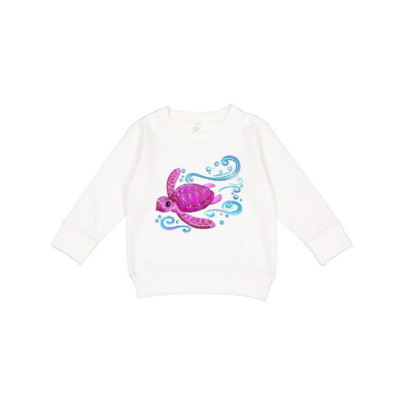 Inktastic Cute Pink Sea Turtle Toddler Sweatshirt