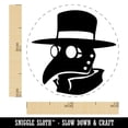 thumbnail image 2 of Plague Doctor Mask Self-Inking Rubber Stamp Ink Stamper - Green Ink - Mini 1/2 Inch, 2 of 7