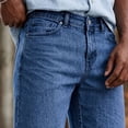 thumbnail image 5 of Chiccall Mens Jean Shorts Casual Vintage Breathable Summer Stretch Denim Shorts with Pockets Blue M, 5 of 5
