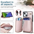 thumbnail image 3 of Dteck iPhone 14 Wallet Case with Credit Card Holder Crossbody Strap Handbag RFID Blocking Wallet Zipper Purse Leather Case for Apple iPhone 14 6.1 inch 2022, Rosegold, 3 of 9