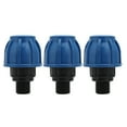 thumbnail image 1 of Pipe Connector, Pipe Adapter, Blue+Black No Rust For Toilet Kitchen Bathroom 25mm To G3/4in Male Thread, 1 of 8