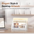 thumbnail image 4 of INTIGE Mail Organizer, Desktop File Organizer Mesh Metal Mail Holder Countertop with 3-Slot, Letter Sorter File Holder, 4 of 6