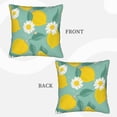 thumbnail image 3 of Bingfone Lemons Chamomile Flowers And Leaves Linen Throw Pillow Covers Cushion Case Pocket Button Vintage Farmhouse Pillowcase for Sofa Couch Bed 18"x18", 3 of 9