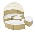 thumbnail image 7 of Outdoor Rattan Daybed | Versatile Canopy and Adjustable Table Function | Weather - Resistant Metal Frame | Five Foam - Filled Pillows, 7 of 7
