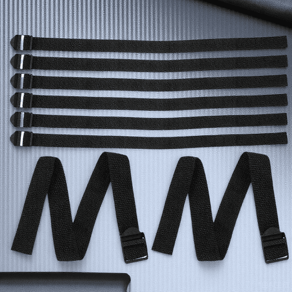 HAMPPLIES 8Pcs Easy-Assembly Nylon Black Aerator Shoes Straps for Lawn Enthusiasts in Lawn Maintenance