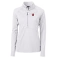 thumbnail image 2 of Women's Cutter & Buck White Ole Miss Rebels Adapt Eco Knit Stretch Recycled Half-Zip Pullover Top, 2 of 3