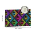 thumbnail image 3 of DouZhe Polyester Placemats Set de 4, Modèle de Crânes de Pirates de la Mode Résistant à la Chaleur Place Mats pour Table à Manger, 12 x 18 Po, 3 of 6