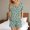 Mint Green, variant on Goodtrade8 Pocket Lounge Sets Petite Casual Short Sleeve Sleepwear V-Neck Printed Woman Pijamas