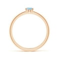 thumbnail image 2 of ANGARA Natural Classic Solitaire Oval Aquamarine Promise Ring in 14K Rose Gold for Women (Size-5x4mm) | March Birthstone, Birthday, Anniversary, Jewelry Gift for Women | Natural Aquamarine Ring, 2 of 9