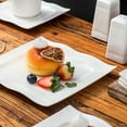 thumbnail image 5 of MALACASA, Series Amparo, 6-Piece Porcelain Dessert Plates Dinnerware, Ivory White Dinner Set, 7.25", 5 of 8