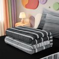 thumbnail image 5 of Erosebridal Abstract Geometric Lines Zipper Twin Comforter Sets with Fitted Sheet and 2 Pillowcases,Mid-Century Stripes Zipper Bedding Set,Black Reversible,4 Pieces, 5 of 7