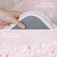 thumbnail image 6 of Walensee Contour Rug Shag Bath Rug, Non Slip Bath Mat for Bathroom, 20"x24", Blush, Machine Wash, 6 of 9