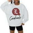 thumbnail image 3 of Women's Gameday Couture Ash Louisville Cardinals Premium Fleece Pullover Sweatshirt, 3 of 5