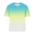 thumbnail image 5 of Naotn Gradient Short Sleeve Tops for Women Summer Casual Crew Neck Shirts Trendy Vacation Beach Blouses Fashion Basic-fit Tee, 5 of 7