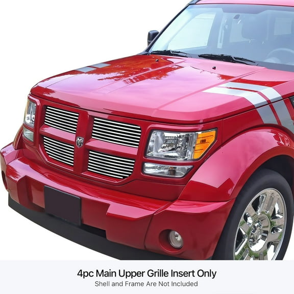 Stainless Steel Main Upper Stainless Steel Billet Grille 2007-2011 Dodge Nitro