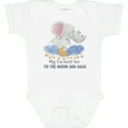 thumbnail image 3 of Inktastic My Tia Loves Me to the Moon and Back Elephant Family Boys or Girls Baby Bodysuit, 3 of 5