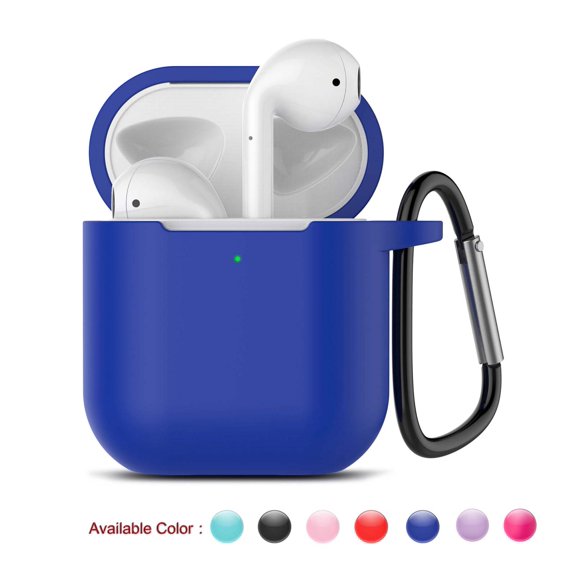 Njjex AirPods Pro & Airpods 1 2 3 Case Silicone Protective Skin, [Front LED Visible] Protective Silicone Cover & Skin Compatible with AirPods 1 & 2 Pro Wireless Charging Case with Carabiner