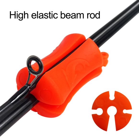 Fishing Rod Tie Beam Multifunctional High Elasticity Non-slip Reusable Anti-tie Prevent Rod Collision Soft Fishing Pole Holder Outdoor Fastener Angling Supplies