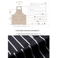 thumbnail image 5 of 2 Pack  Black/White Adjustable Bib Apron with 3 Pockets Cooking Kitchen Aprons for Women Men Chef, 5 of 7