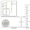 thumbnail image 5 of Dazzlingrock Collection Round Lab Grown White Diamond Encrusted Cross Pendant Pointed Edges with 18 inch Gold Chain for Women (0.24 ctw, Color H-I, Clarity SI2) in 10K Rose Gold, 5 of 6
