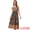 Black, variant on DARING DIVA Spaghetti Strap Smocked Maxi Boho Floral Dress L Orange