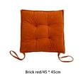 thumbnail image 1 of Chair Cushion Fixed Rope Seat Square Pad Dormitory Classroom with Straps Pillows Non-Slide Washable Tear-Resistance for Bedroom Student Brick Red, 1 of 9