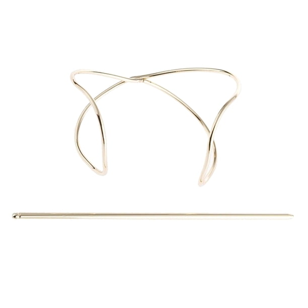 Pinzas para el pelo de metal con diseño geométrico decorativo, horquillas para el pelo, palillos, joyería para mujer Oro