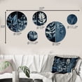 thumbnail image 4 of Designart "Retro Wildflowers In Shades Of Blue V" Floral Metal Wall Art Set of 5 Piece, 4 of 5