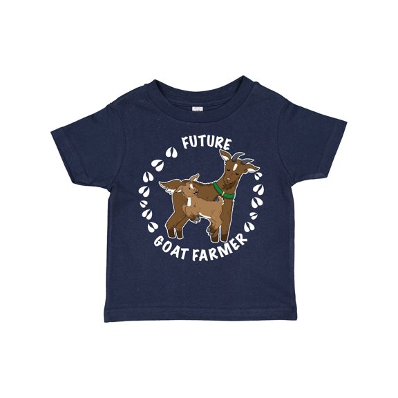Inktastic Future Goat Farmer with Cute Goats and Hoof Prints Boys or Girls Toddler T-Shirt