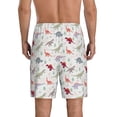thumbnail image 2 of Balery Cute Dinosaur Men's Cotton Knit Pajama Shorts Waistband & Pockets,Short Pajama Pants-3X-Large, 2 of 8