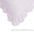 thumbnail image 5 of Unique Bargains 2-Piece Satin Ruffled Edge Pillowcases, Euro, Lavender Gray, 5 of 7