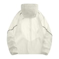 thumbnail image 4 of UVEASISHA Mens Sun Protection Windbreaker Jackets Big and Tall Lightweight UV Protection Hooded Jacket for Fishing Cycling Hiking Outdoor Travel Beige L, 4 of 9