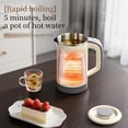 thumbnail image 3 of 0.8L Portable Stainless Steel Electric Kettle, Double Layer Anti-Scald, Auto Shut-Off Mini Hot Water Boiler for Travel Camping Office, 600W Low Power, 3 of 11