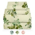 thumbnail image 5 of HOMES PERCEPTION 4 Pcs King Size Microfiber Sheet Sets – 16” Extra Deep Pocket Wrinkle Free Breathable Microfiber King Sheets (Lime Green Floral), 5 of 8