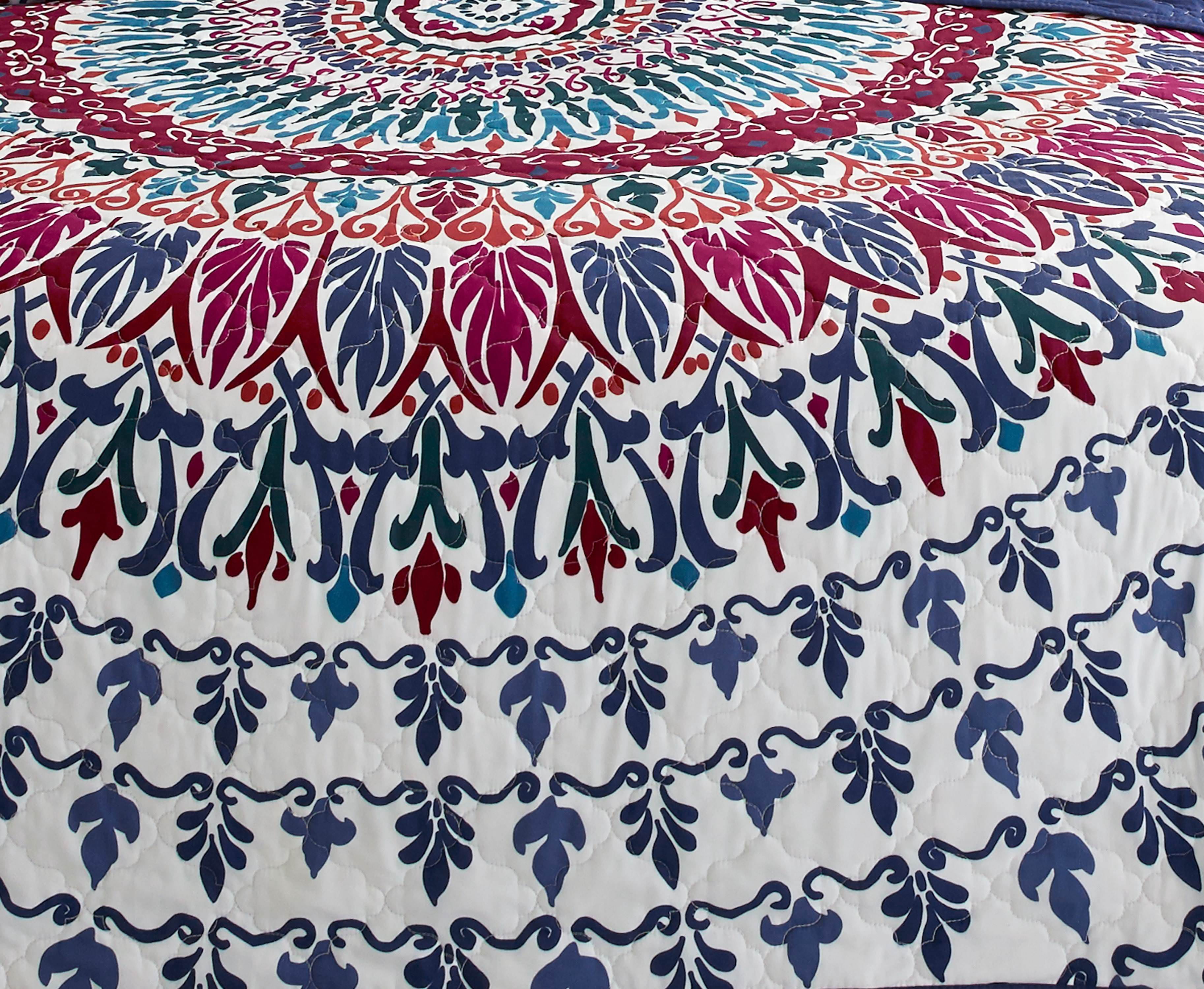 azalea skye henna medallion quilt set