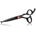 thumbnail image 1 of 6 Inch Hair Cutting Shears Kids Safety Rounded Tips Hair Scissors Professional Hairdressing Haircut Kit for Salon, Barbers, Children, Baby and Personal Home Usage, Japanese Stainless Steel, Black, 1 of 7